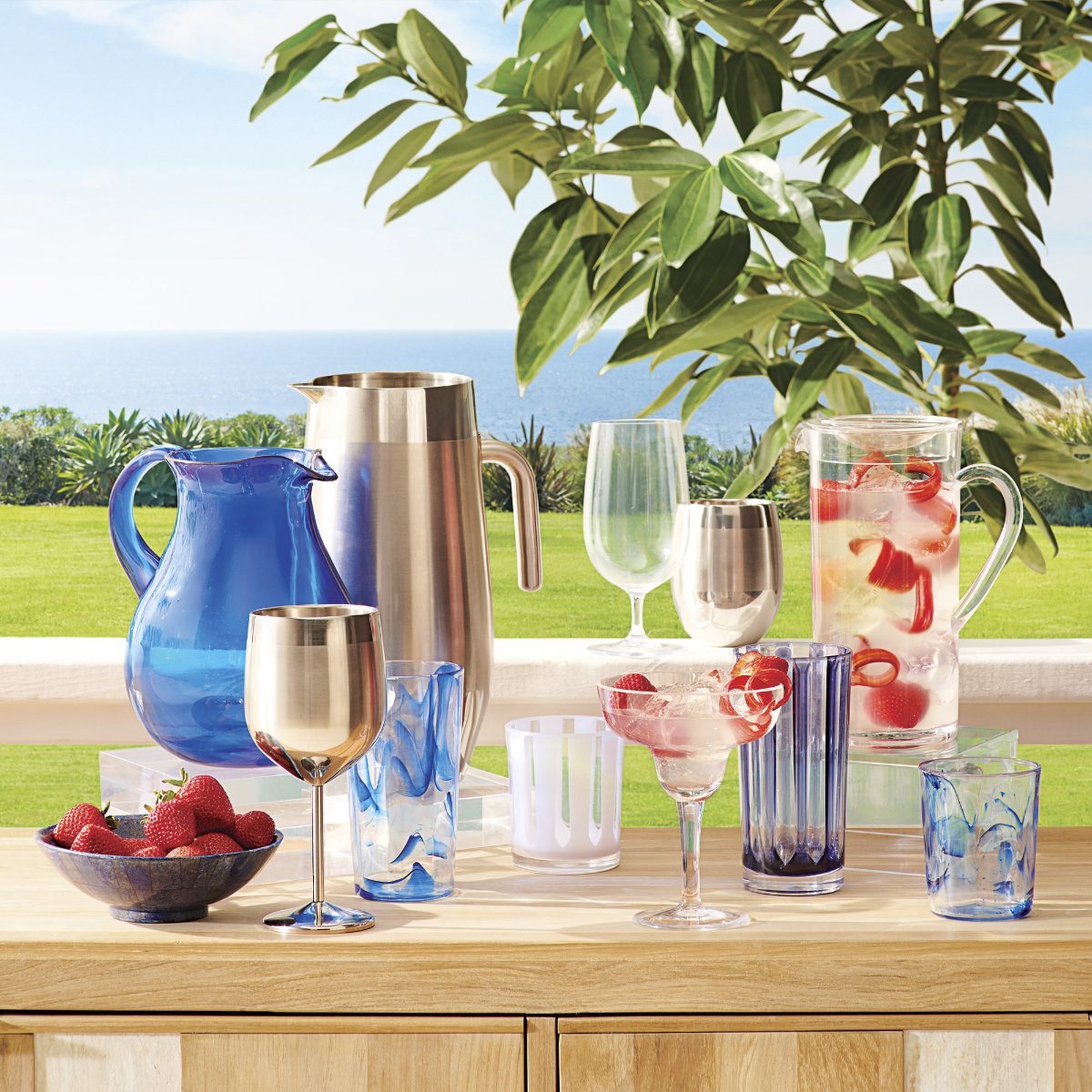 Alternative view of Aegean Swirl Acrylic Drinkware