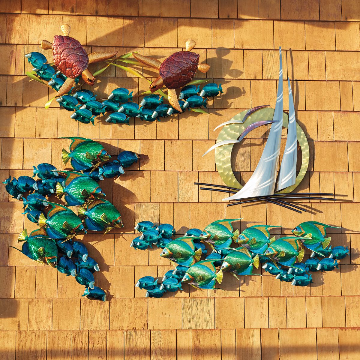 Angelfish and Blue Tang School Indoor/Outdoor Wall Art - Image 3