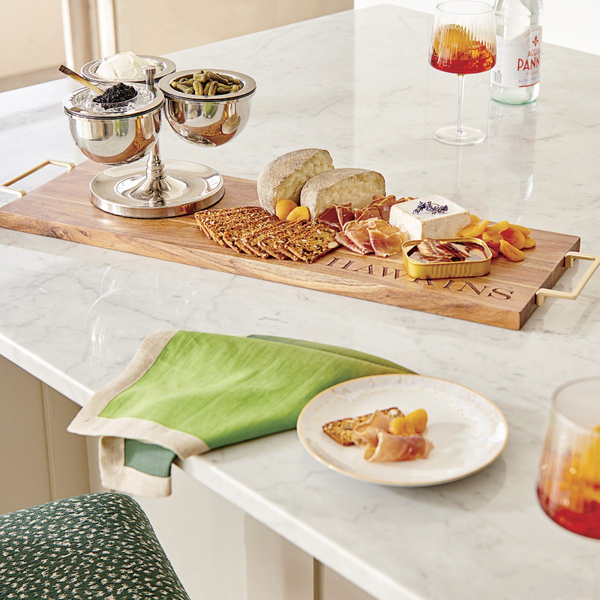 Senna Serving Board with Gold Handles - Image 4
