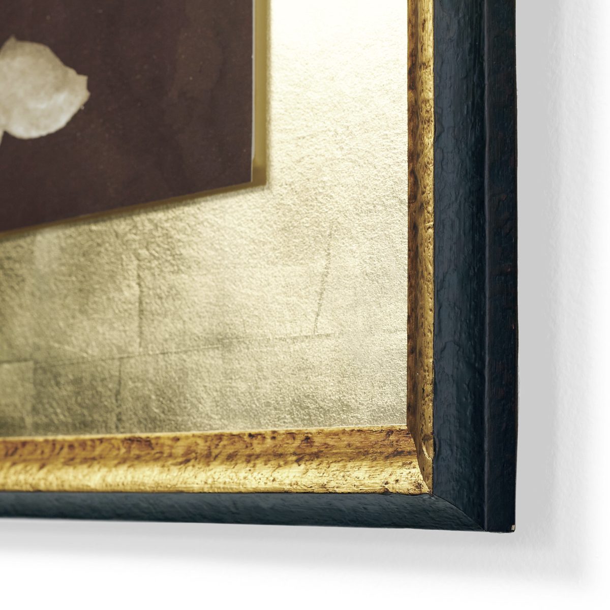 Alternative view of Sepia Gold Leaf Floral Prints