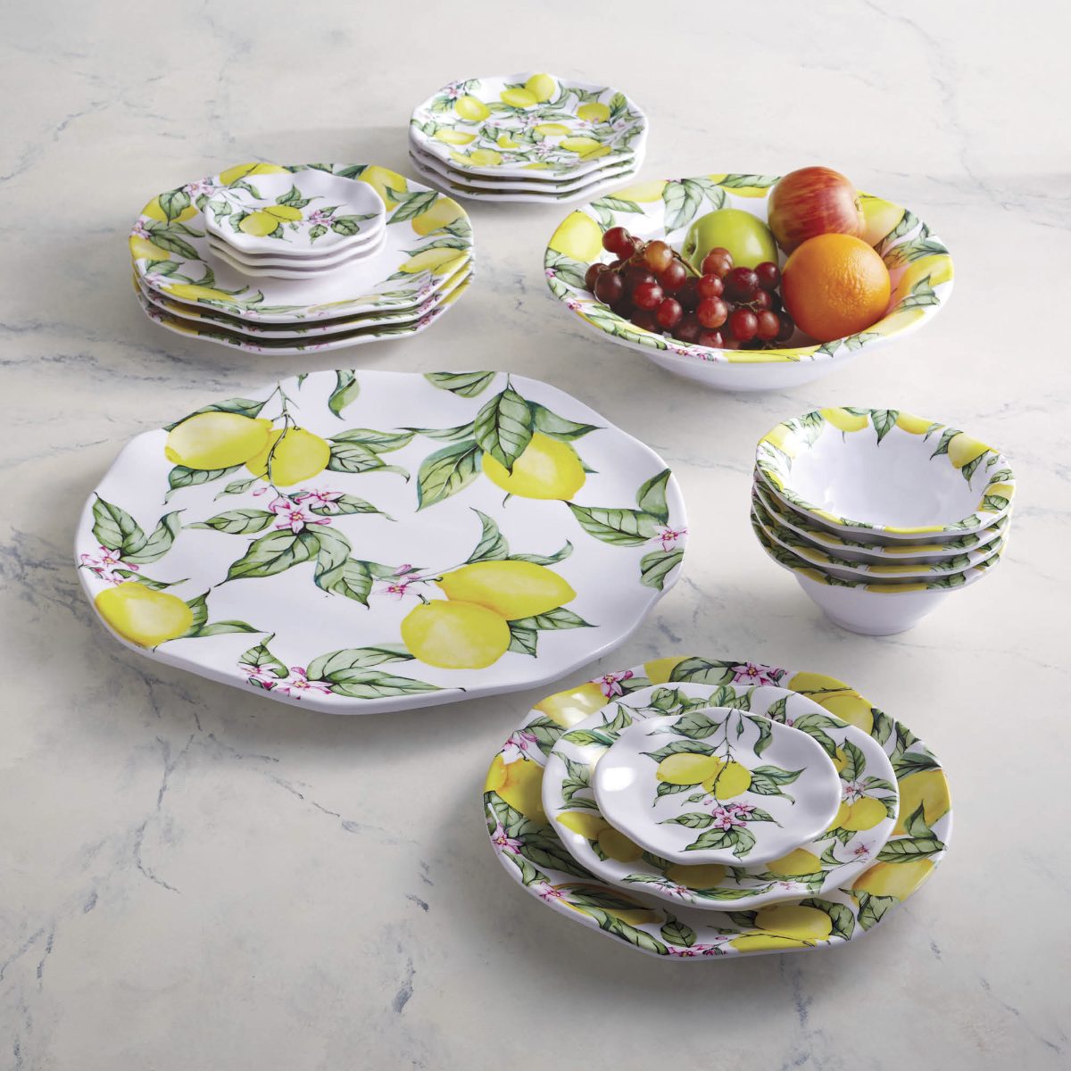 Alternative view of Amalfi Bloom Melamine Dinnerware