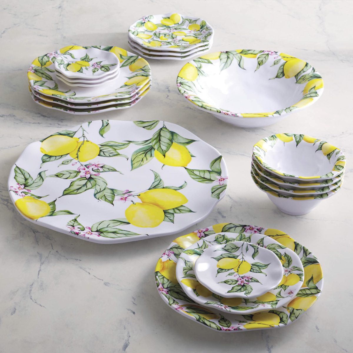 Amalfi Bloom Melamine Dinnerware