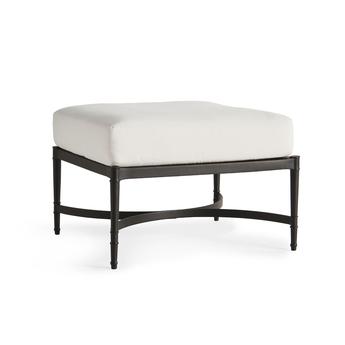 Alternative view of Angelina Ottoman with Cushions in Jet Black Aluminum