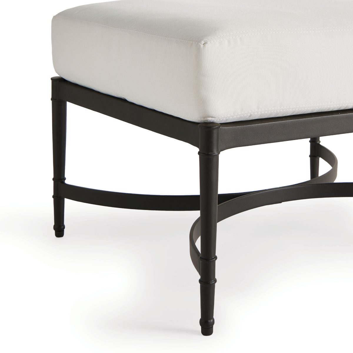 Angelina Ottoman with Cushions in Jet Black Aluminum - Image 3
