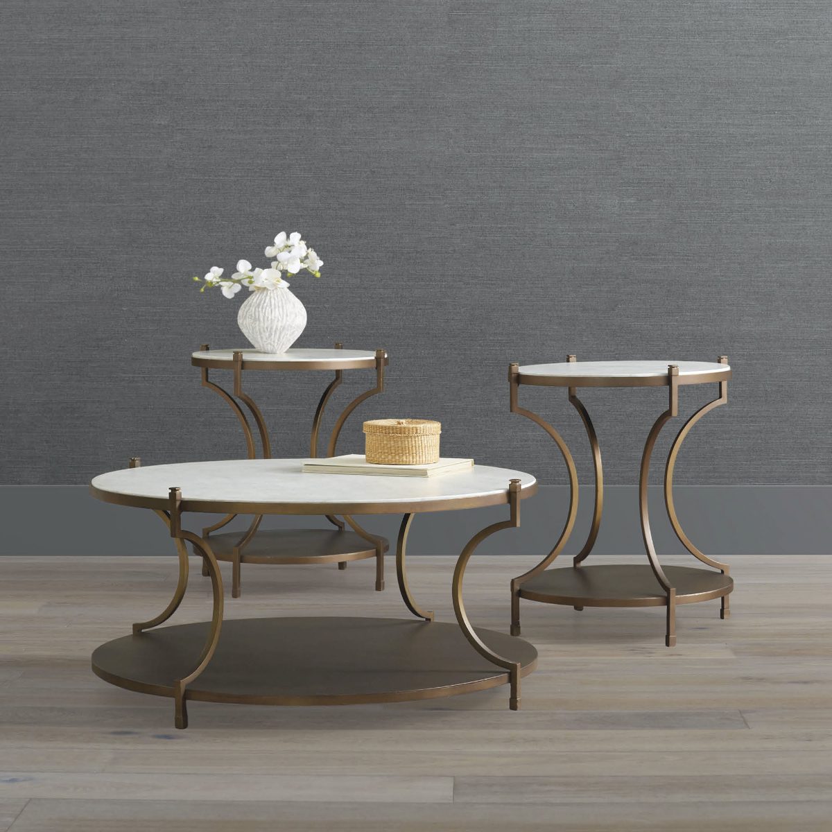 Amara 3-Pc. Coffee Table Set With Two Side Tables