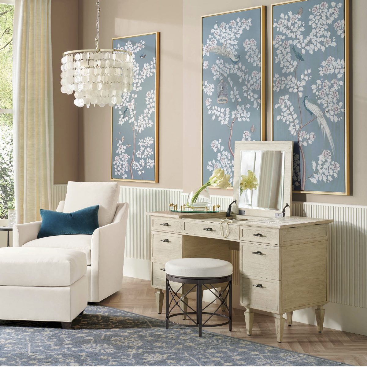 Alternative view of Annette Handpainted Triptych