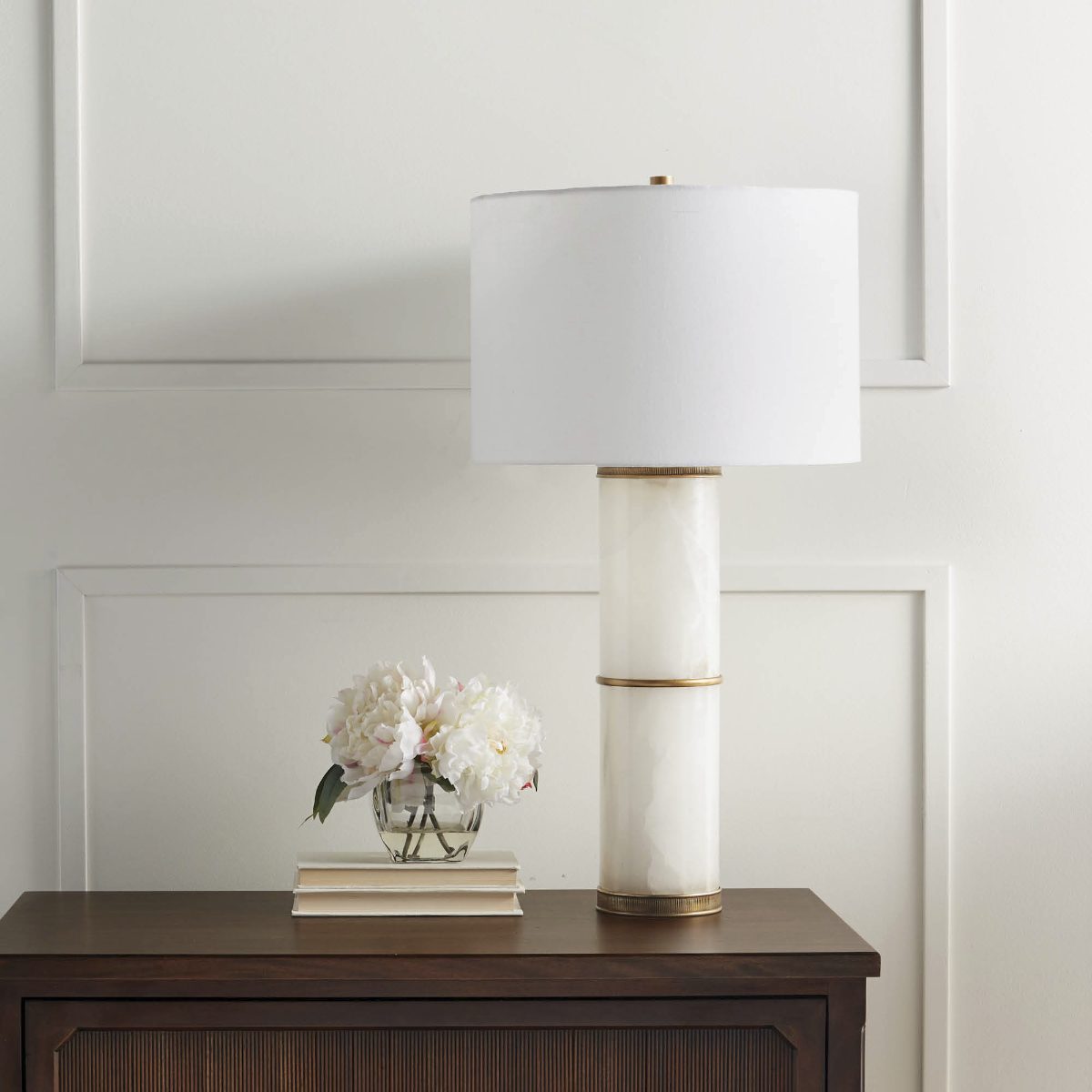 Alternative view of Antioch Illuminating Alabaster Table Lamp
