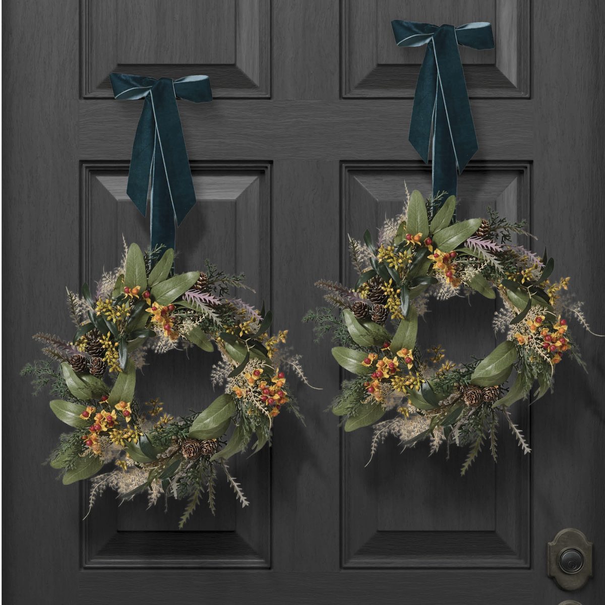 Autumn's Embrace Mini Wreath, Set of Two