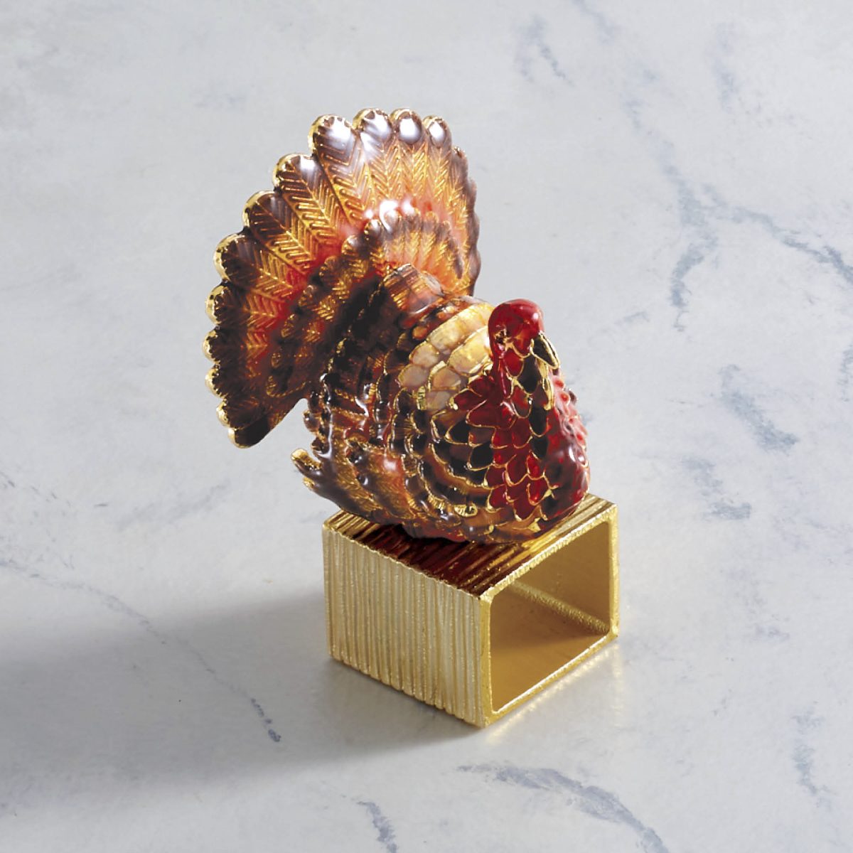 Alternative view of Sienna Grove Turkey Trot Napkin Rings, Set of Four