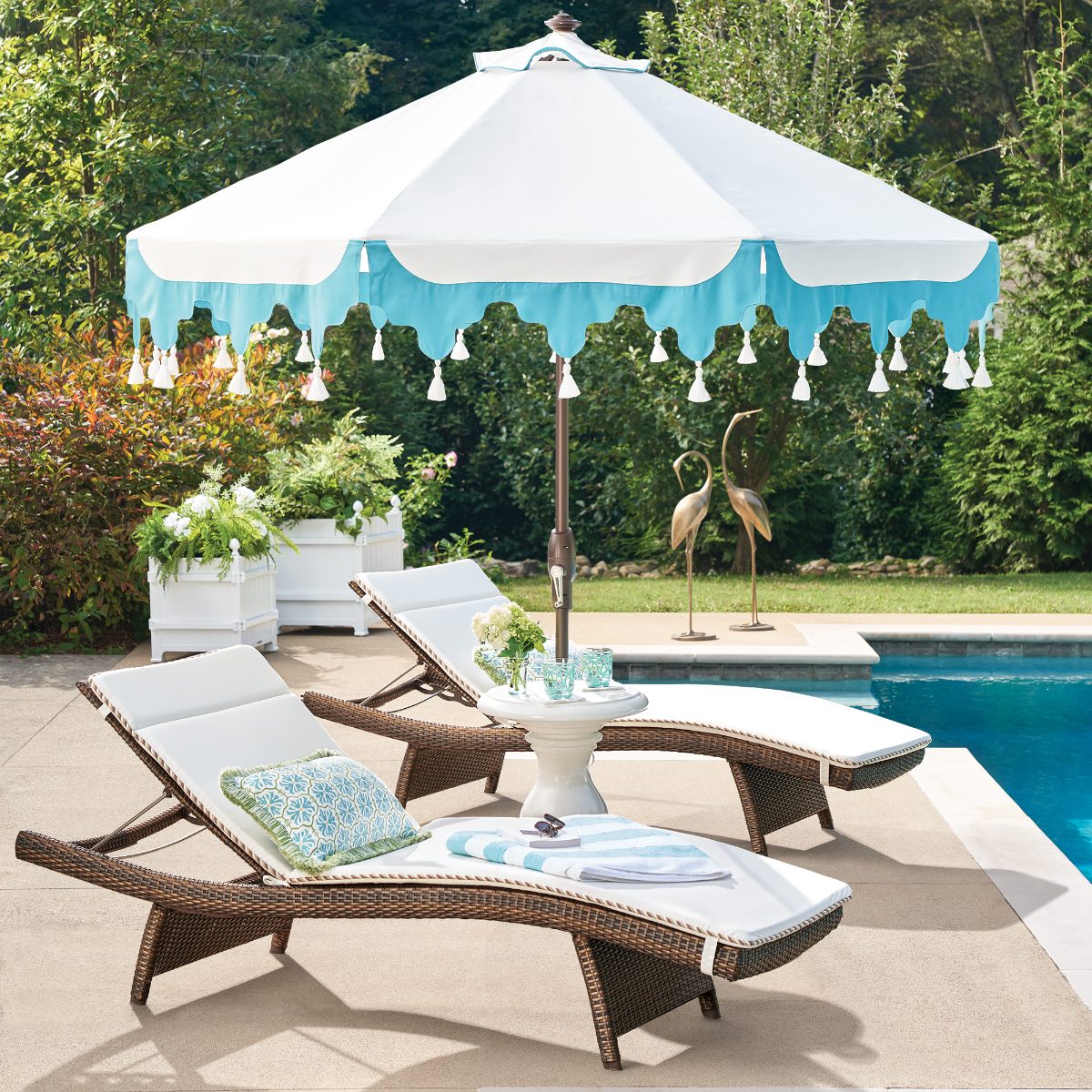 Alternative view of Balencia Chaise Cushions with Cording, Set of Two
