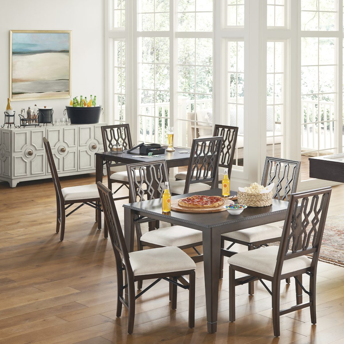 Lattice Folding Chairs, Set of Two - Image 3