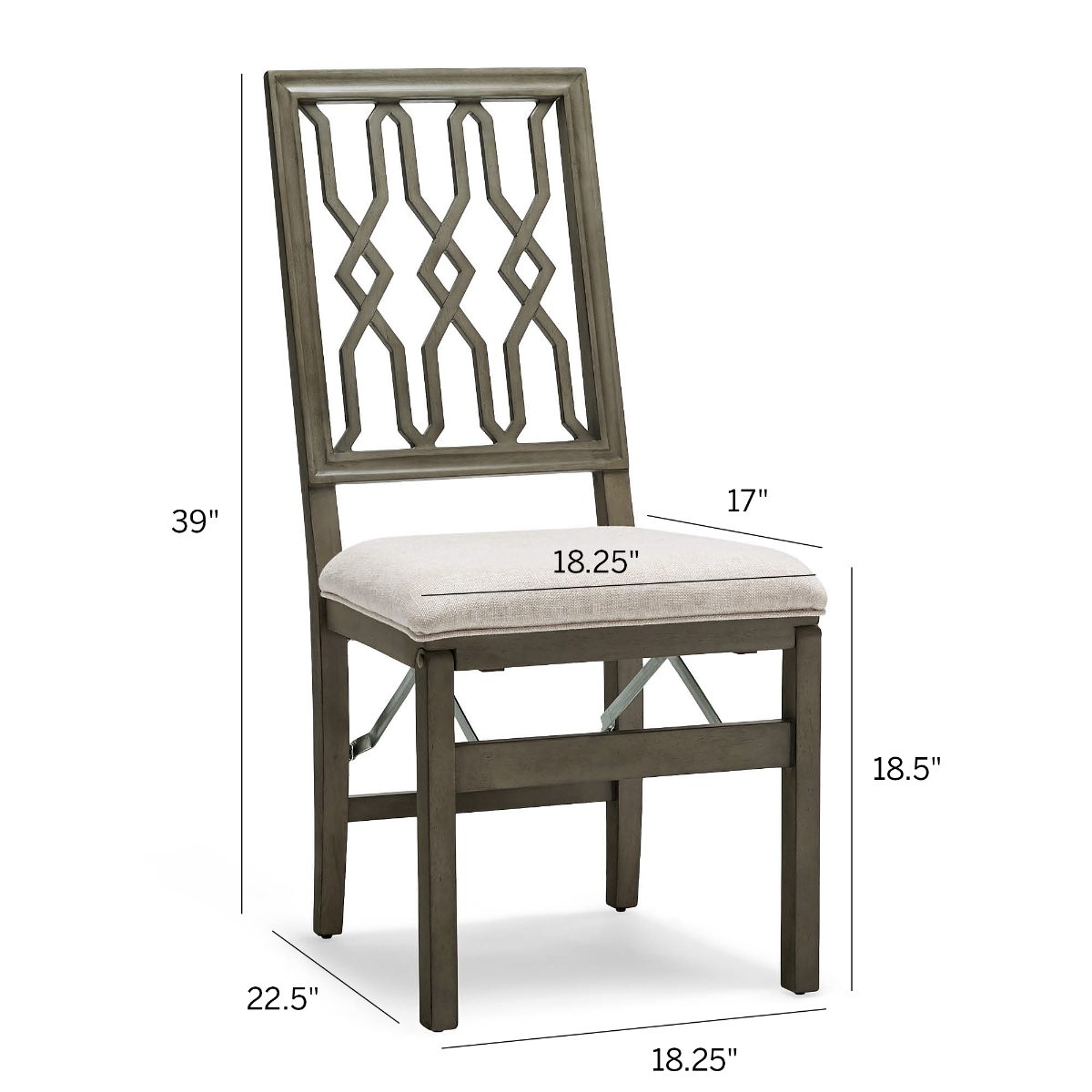 Lattice Folding Chairs, Set of Two - Image 5