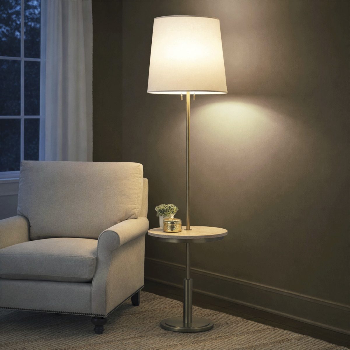 Berkshire Floor Lamp with Table