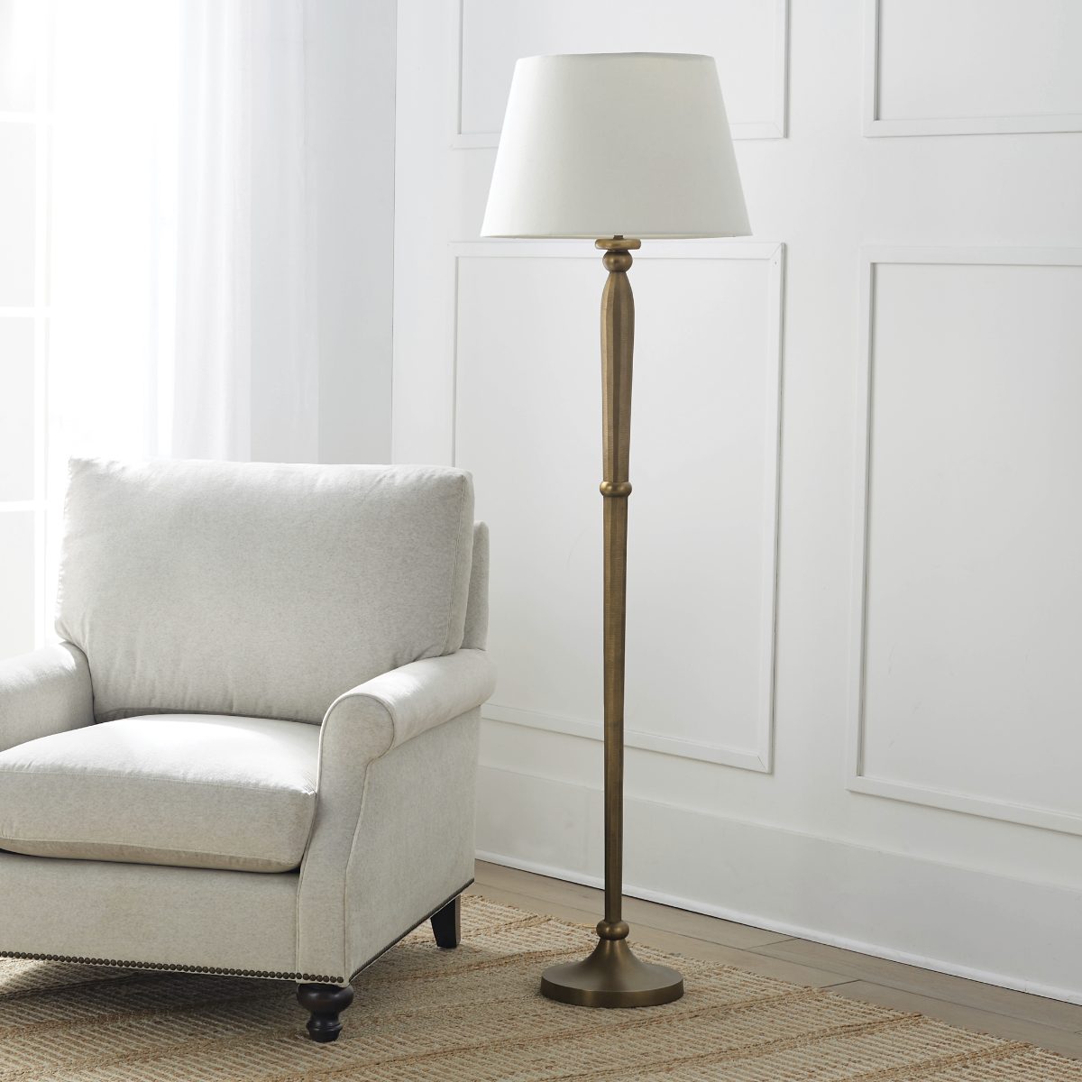 Alternative view of Skylar Floor Lamp with Tapered Shade