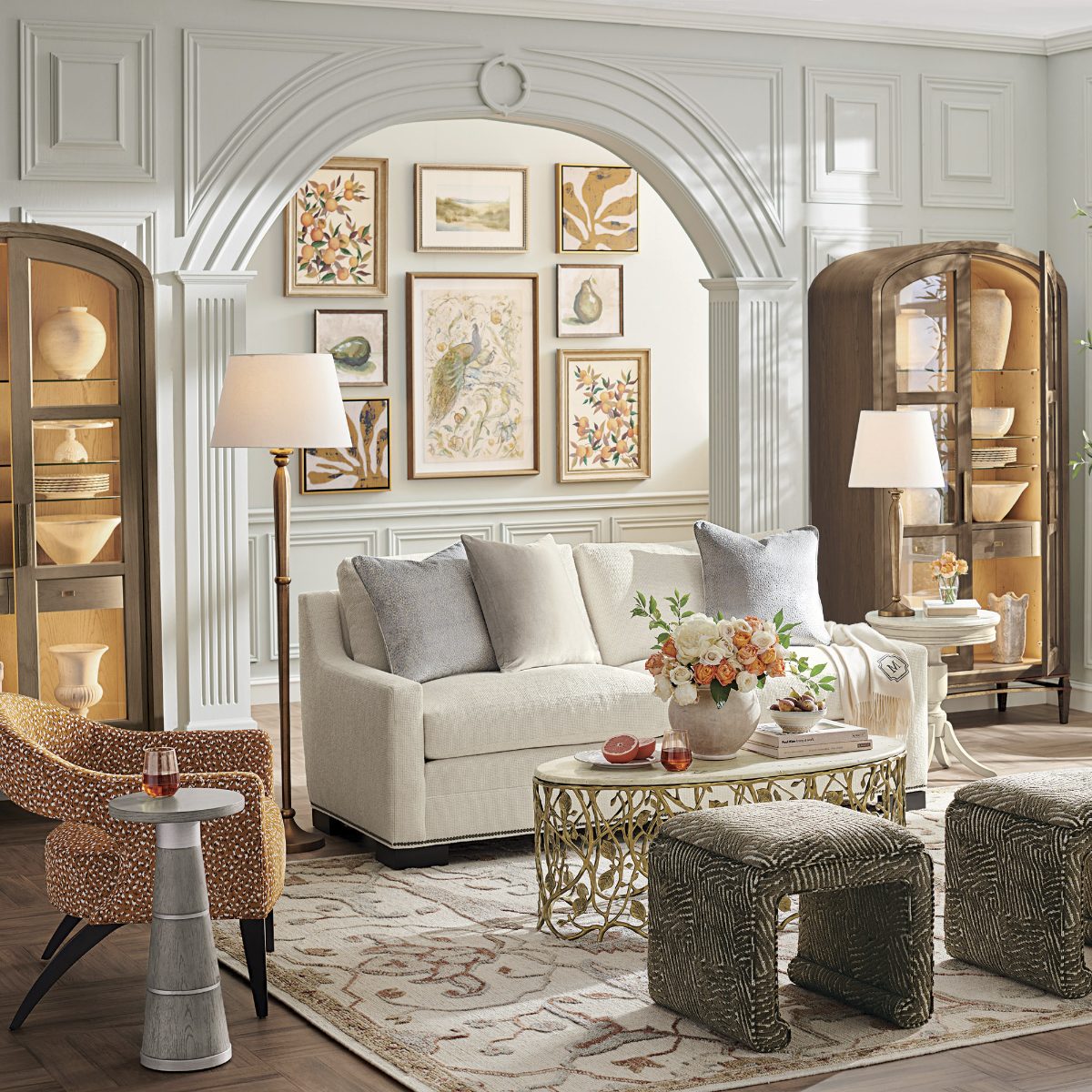 Skylar Floor Lamp with Tapered Shade - Image 3