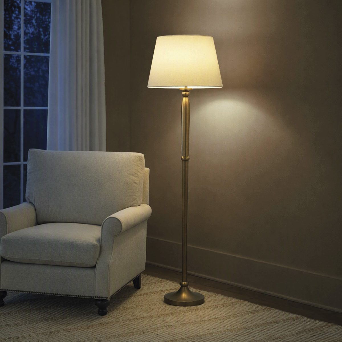 Skylar Floor Lamp with Tapered Shade
