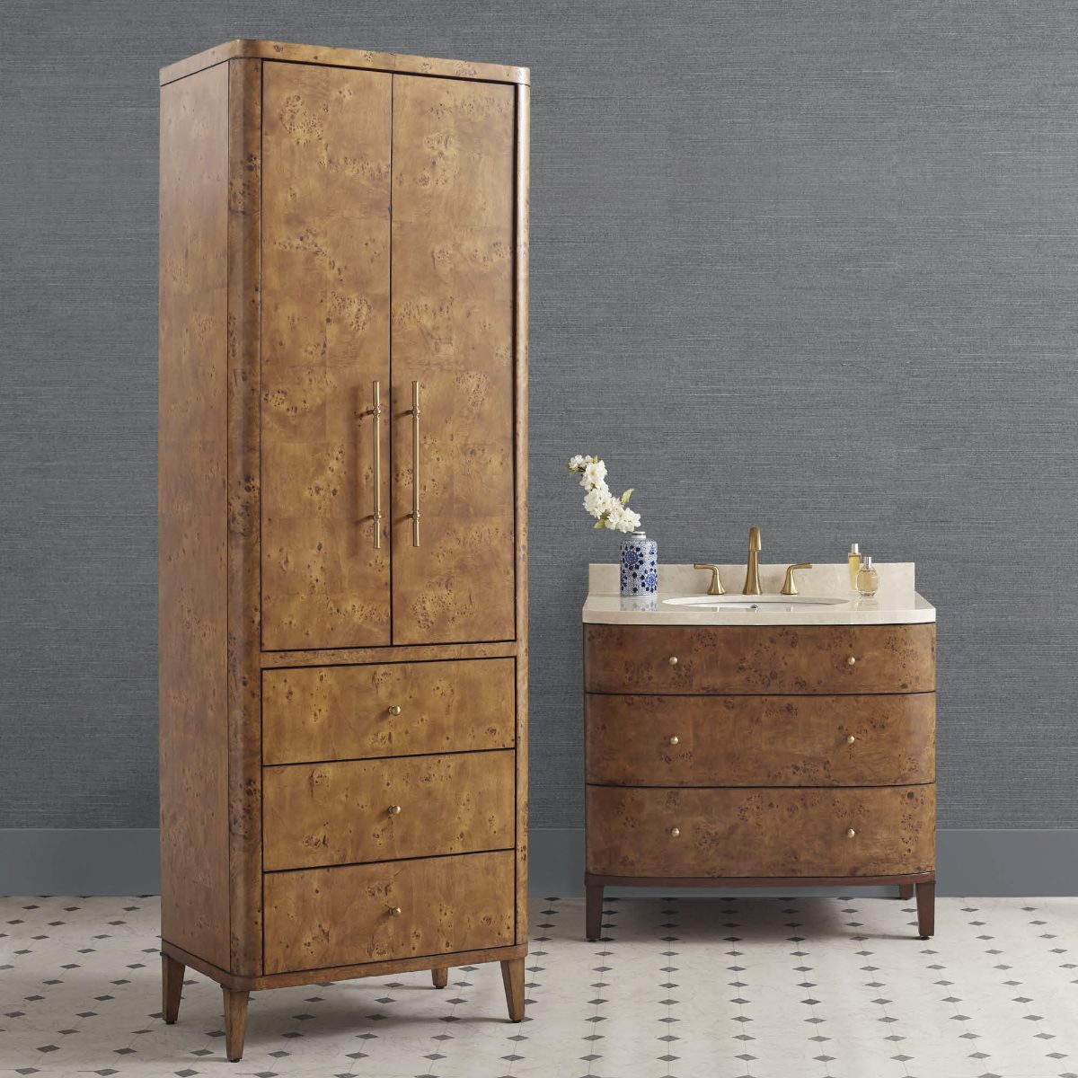 Brando 36" Single Bath Vanity Set with Storage Cabinet in Russet