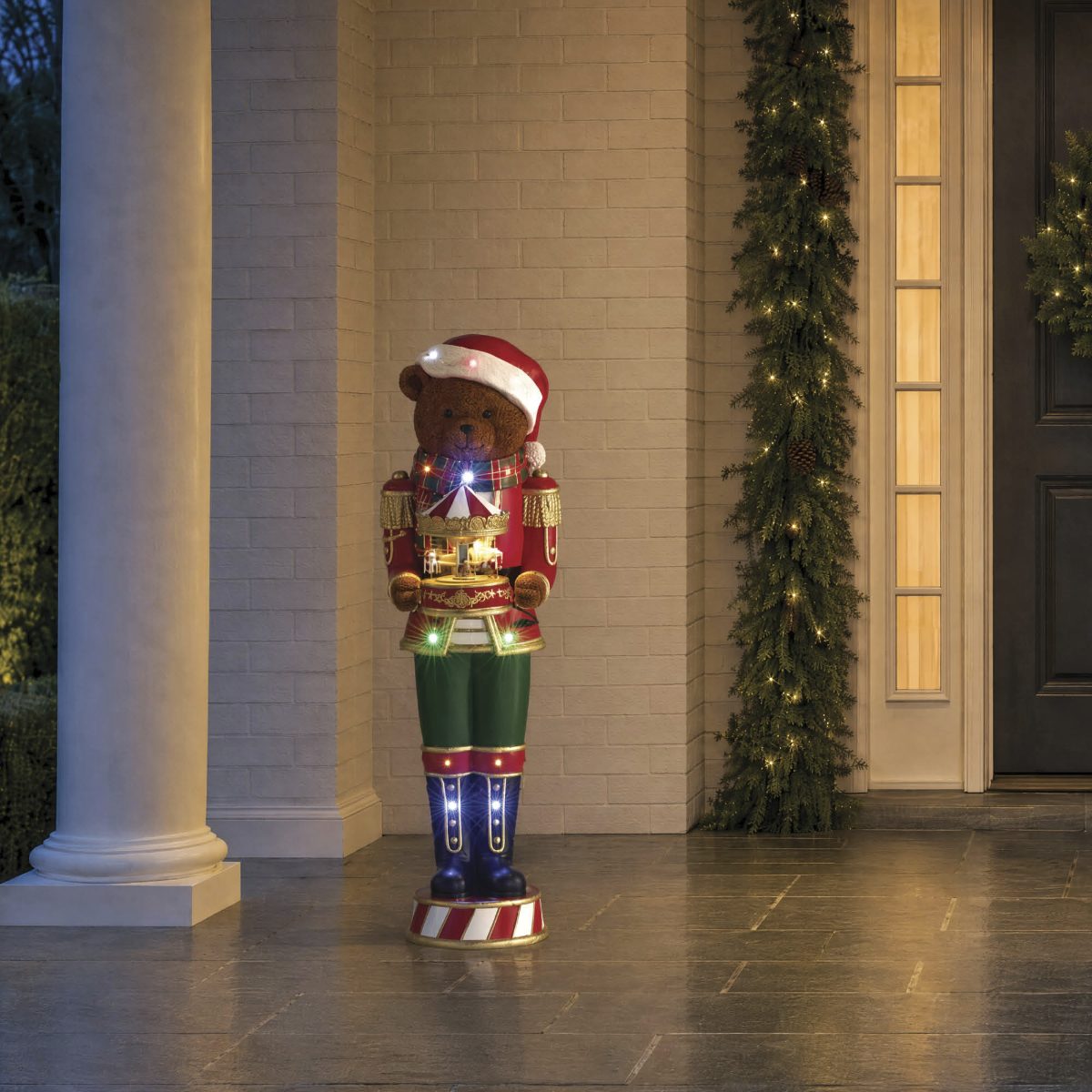 4 ft. LED Teddy Bear Nutcracker
