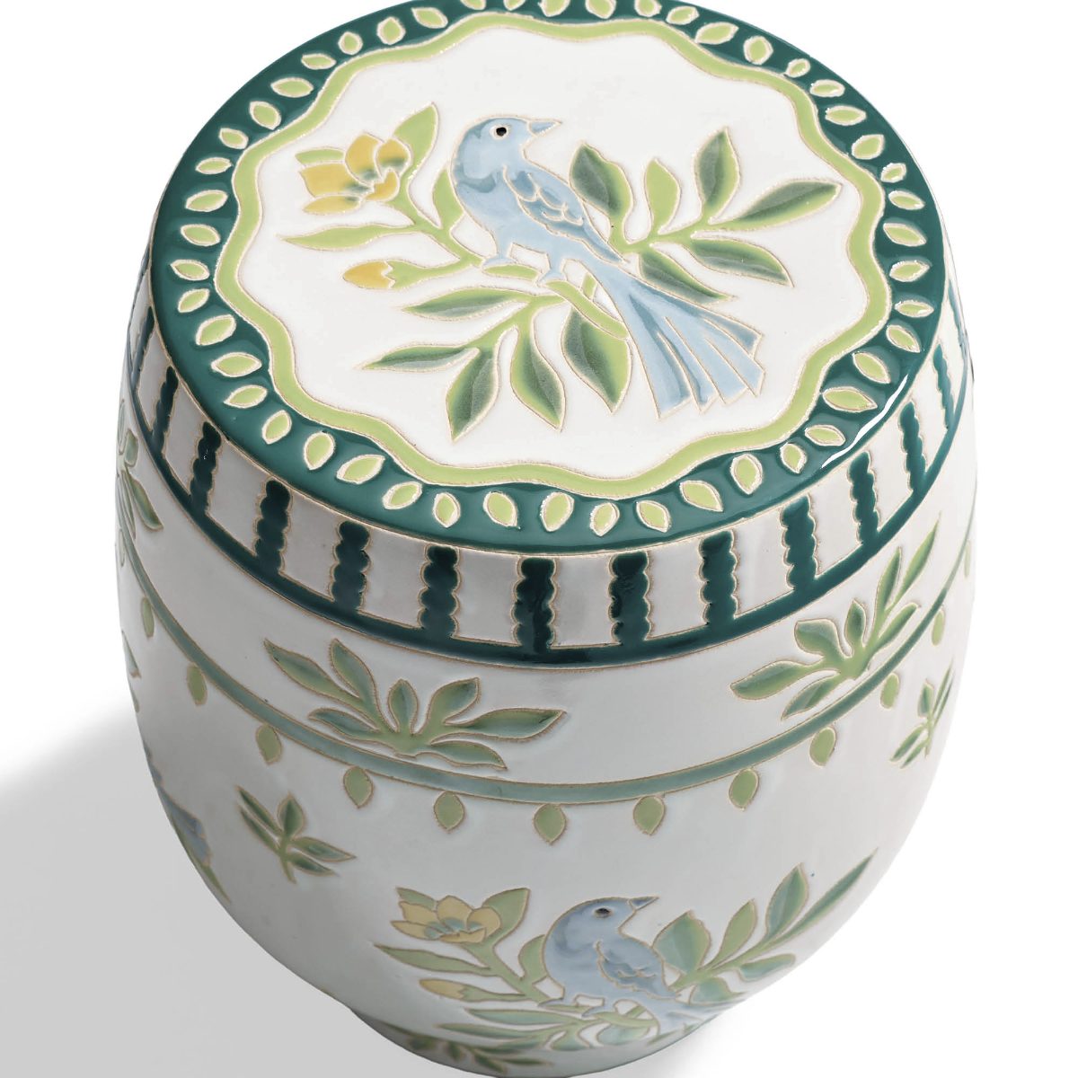 Delia Handpainted Accent Stool - Image 3
