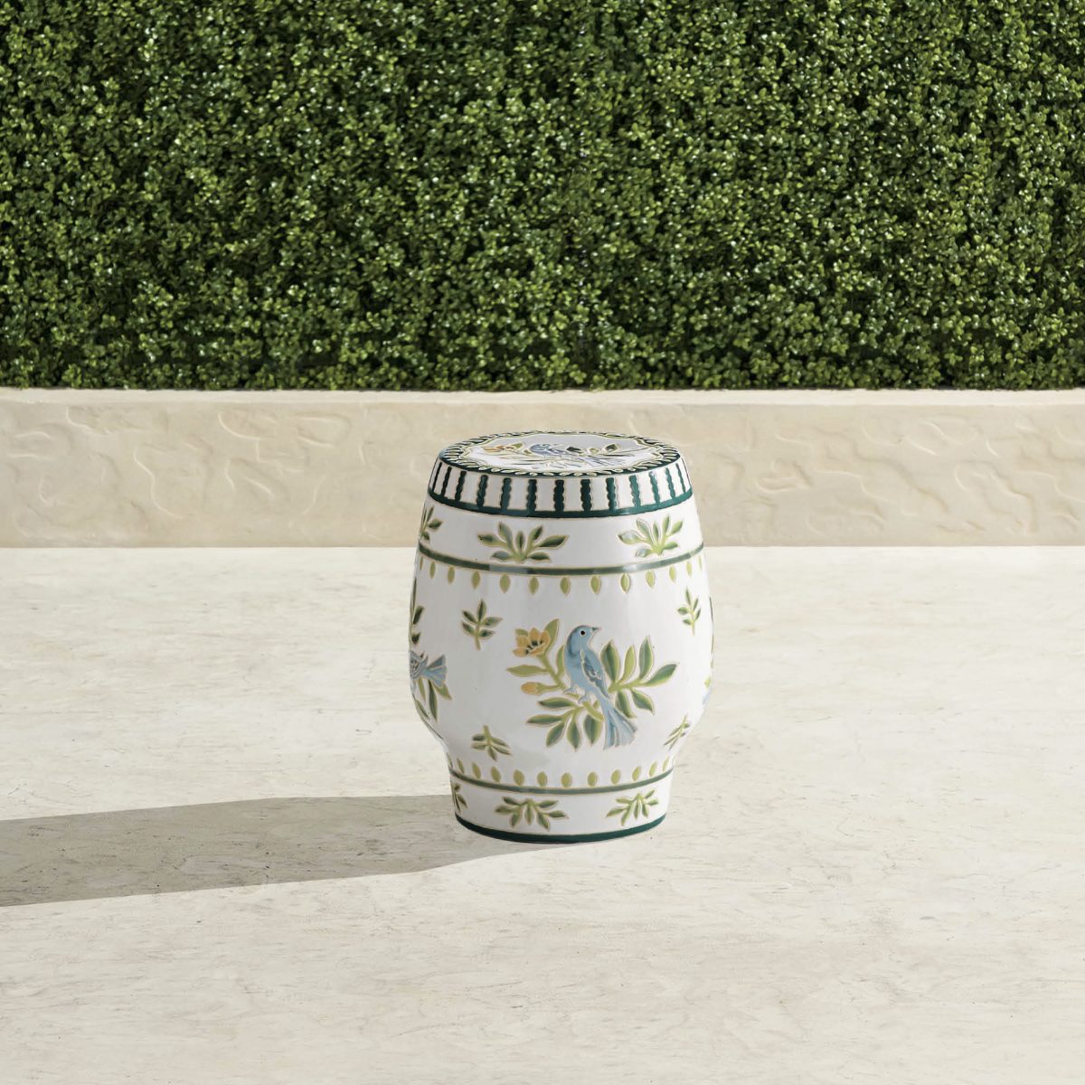 Delia Handpainted Accent Stool