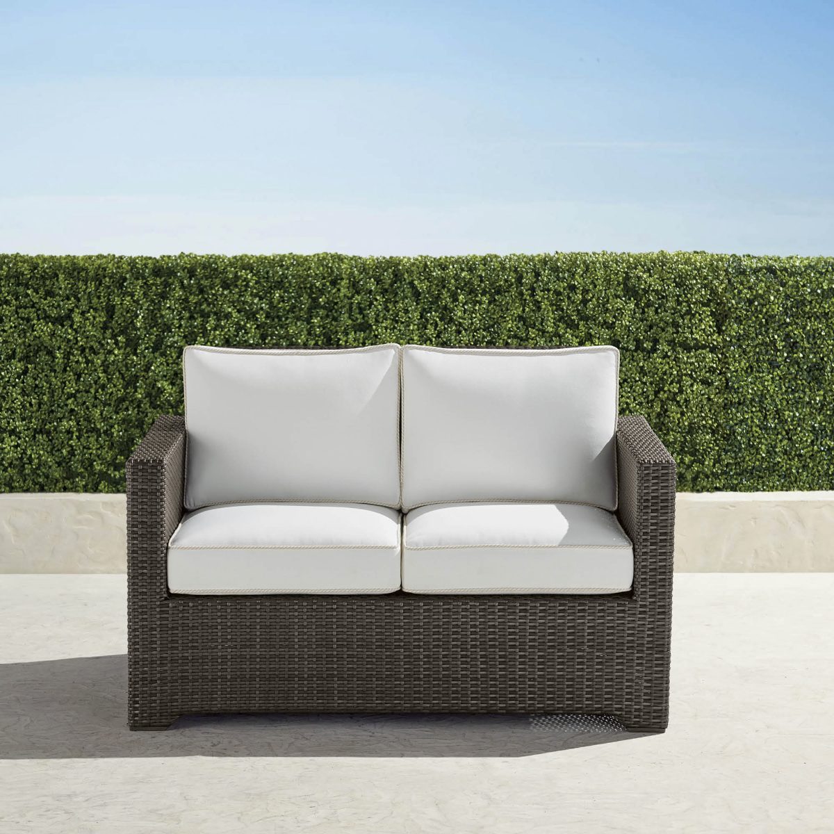 Small Palermo Loveseat in Dove Wicker