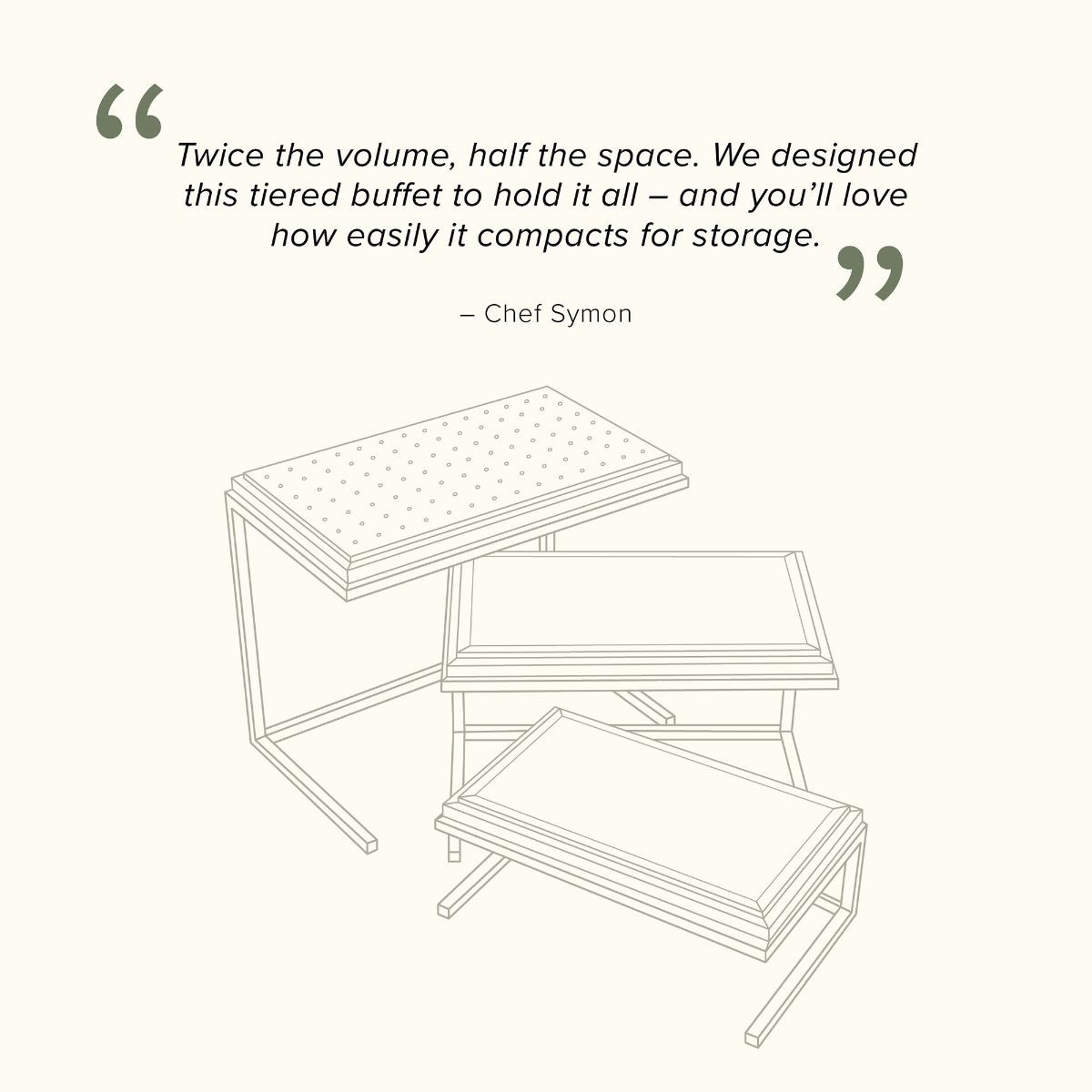 Chef Symon 3-Piece Tiered Server - Image 4