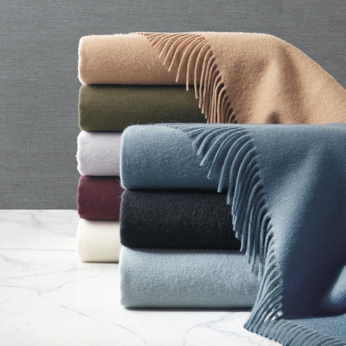 Cashmere Fringe Throw