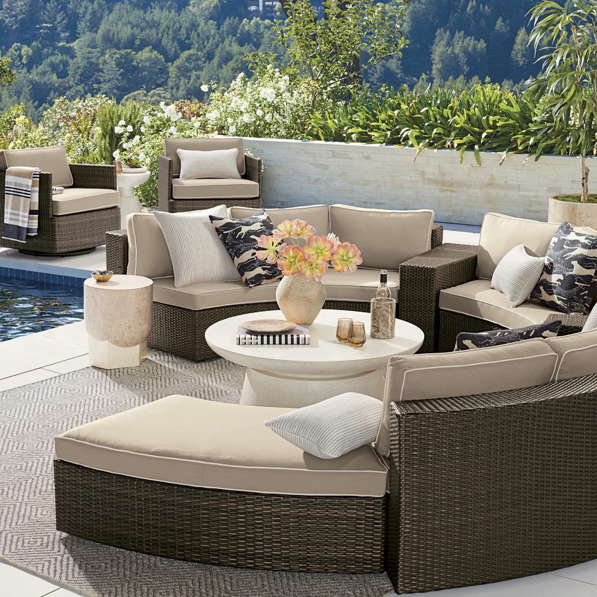 Alternative view of Caldera Stone Accent Stool