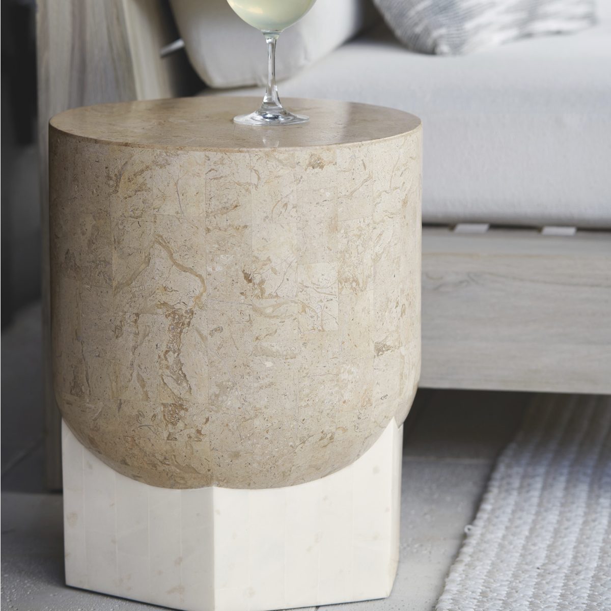 Caldera Stone Accent Stool - Image 3