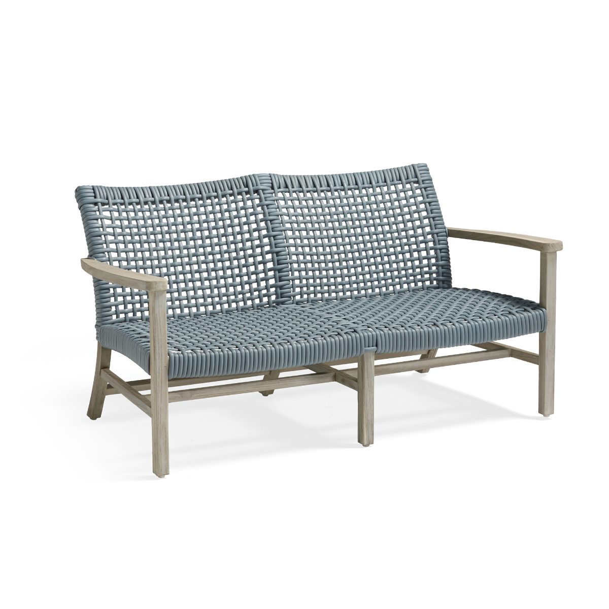Isola Loveseat in Weathered Teak & Washed White Wicker - Image 4