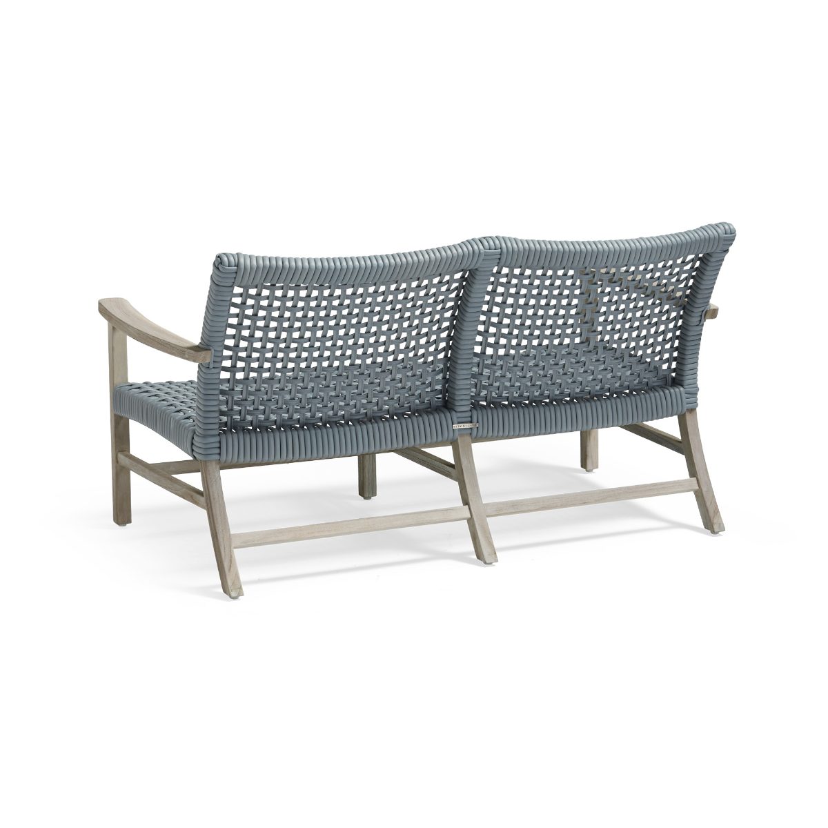 Isola Loveseat in Weathered Teak & Washed White Wicker - Image 5