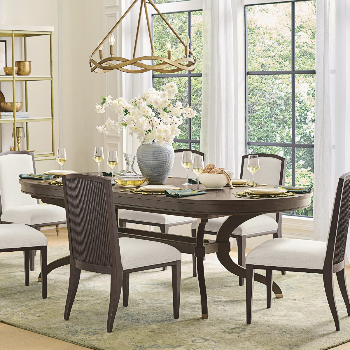 Alternative view of Delmont Extendable Dining Table (96"–128")