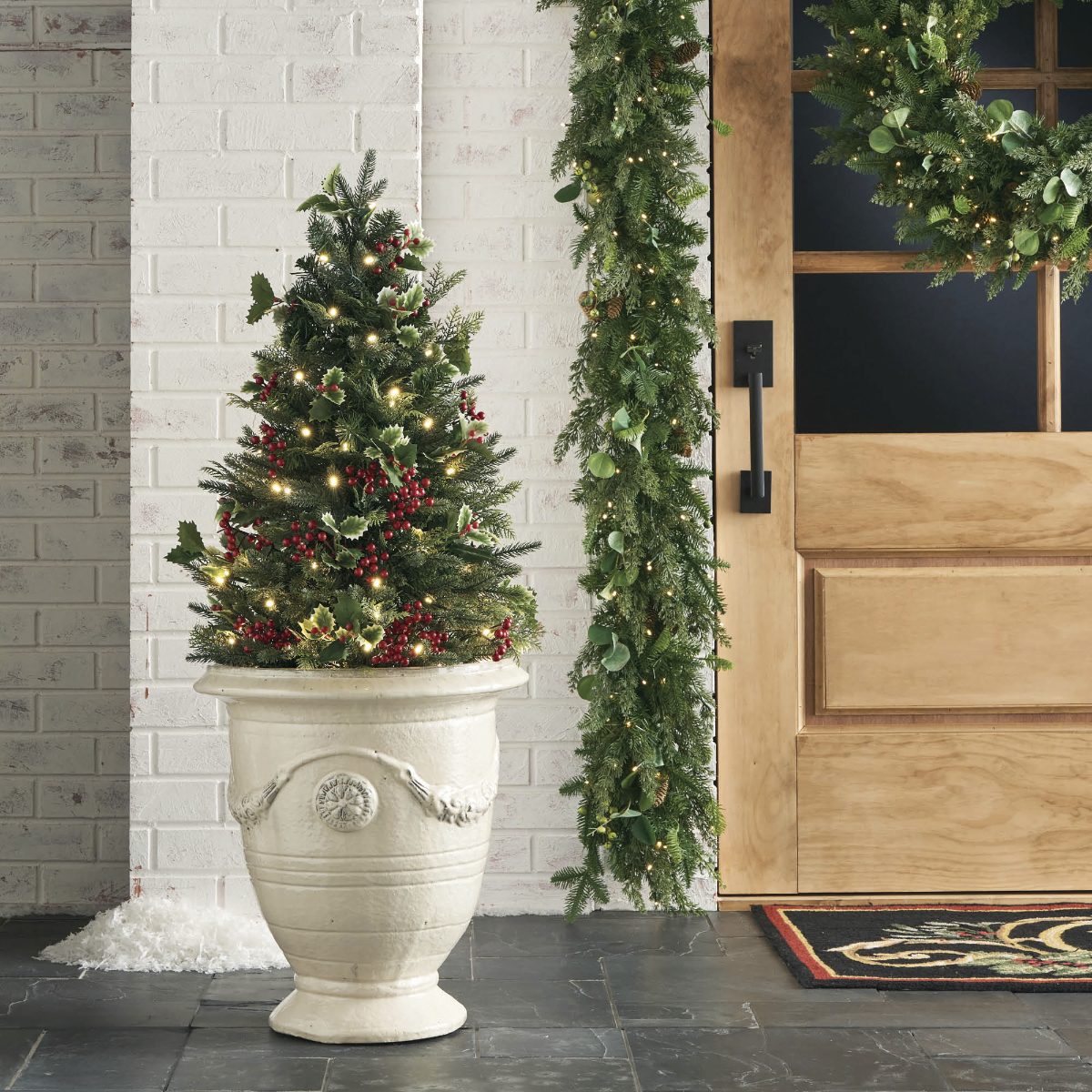 Christmas Cheer 3 ft. Pathway Trees, Set of Two
