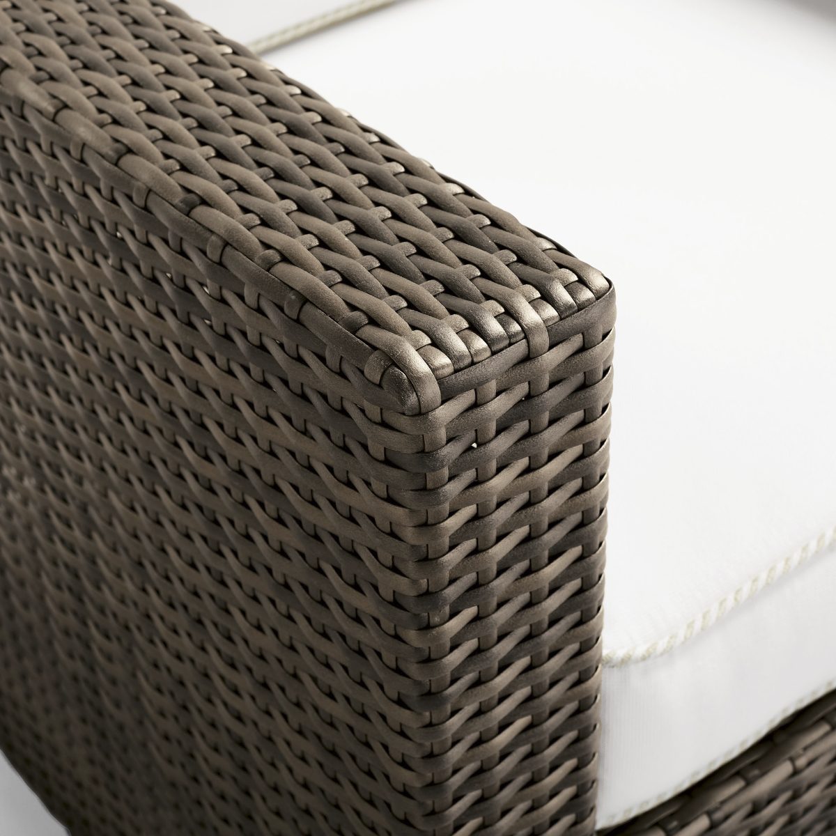 Small Palermo Swivel Lounge Chair in Bronze Wicker - Image 4
