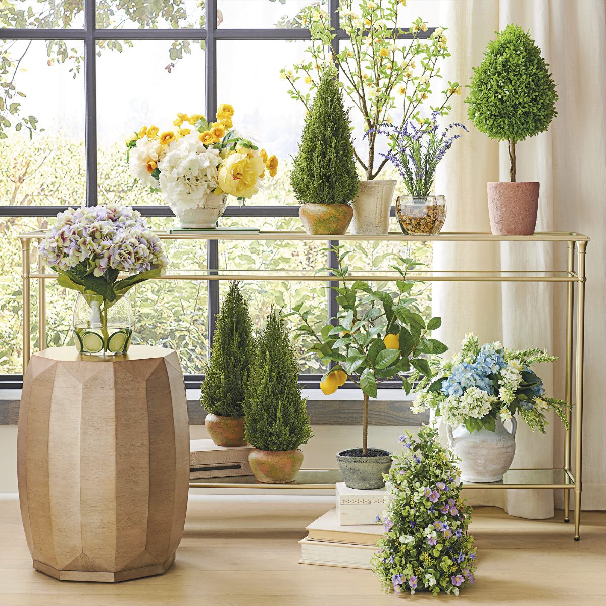 Alternative view of Blooming Hydrangeas, Peonies & Ranunculus in Vase