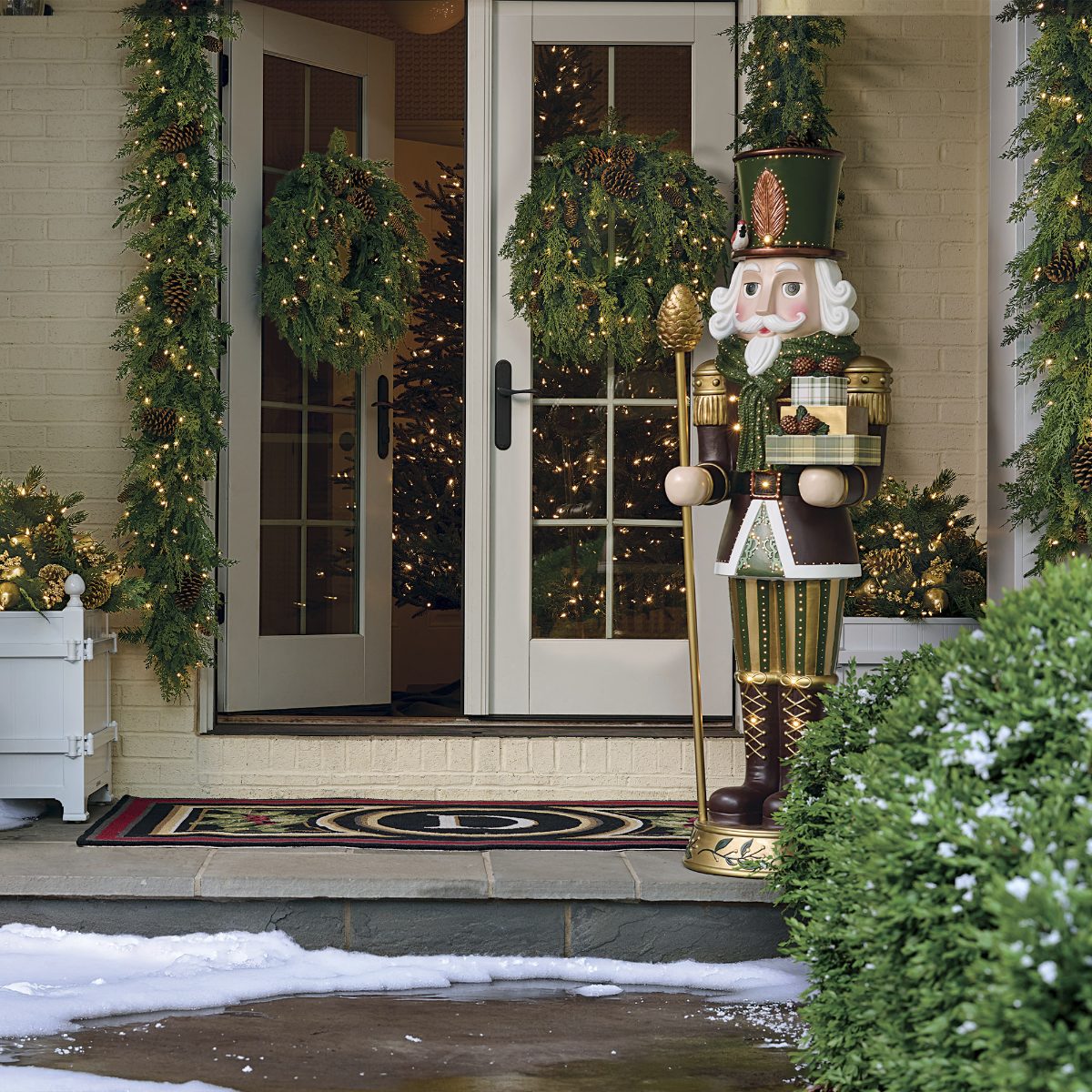 Alternative view of 5 ft. LED Partridge Guard Nutcracker