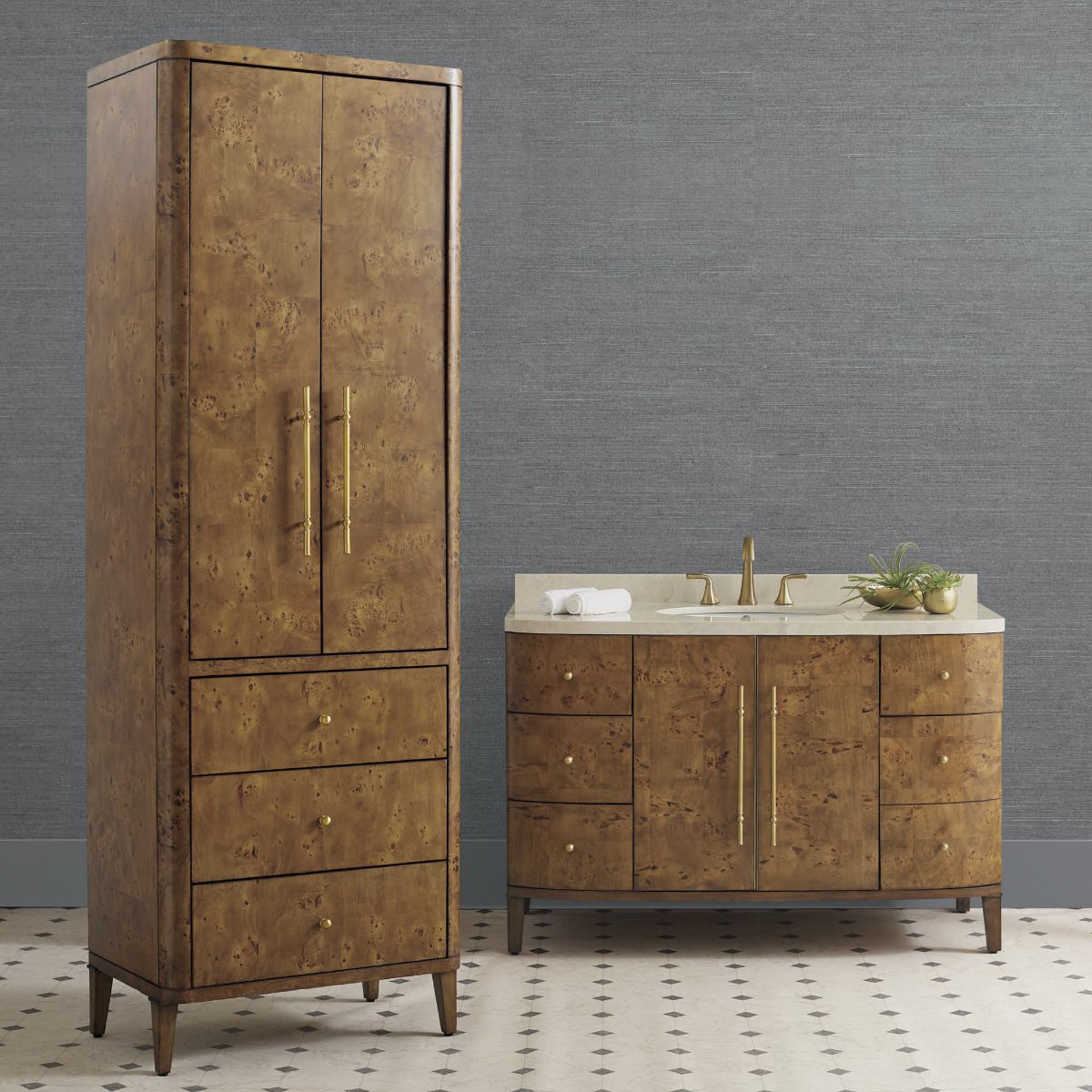Brando 52" Single Bath Vanity Set with Storage Cabinet in Russet