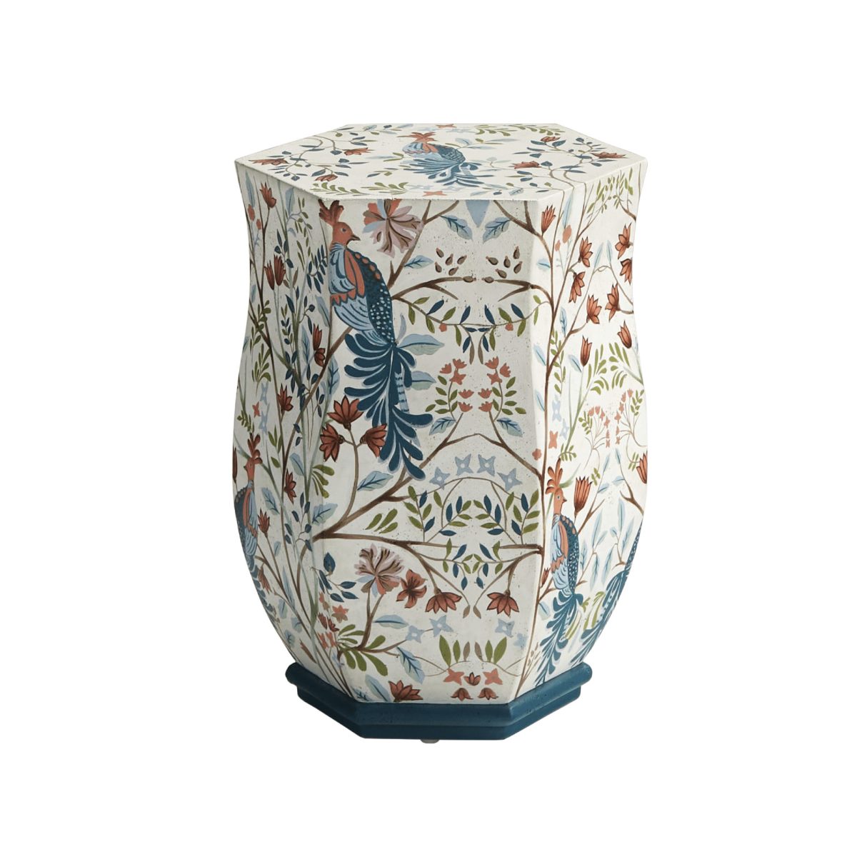 Blossom Handpainted Accent Stool - Image 3