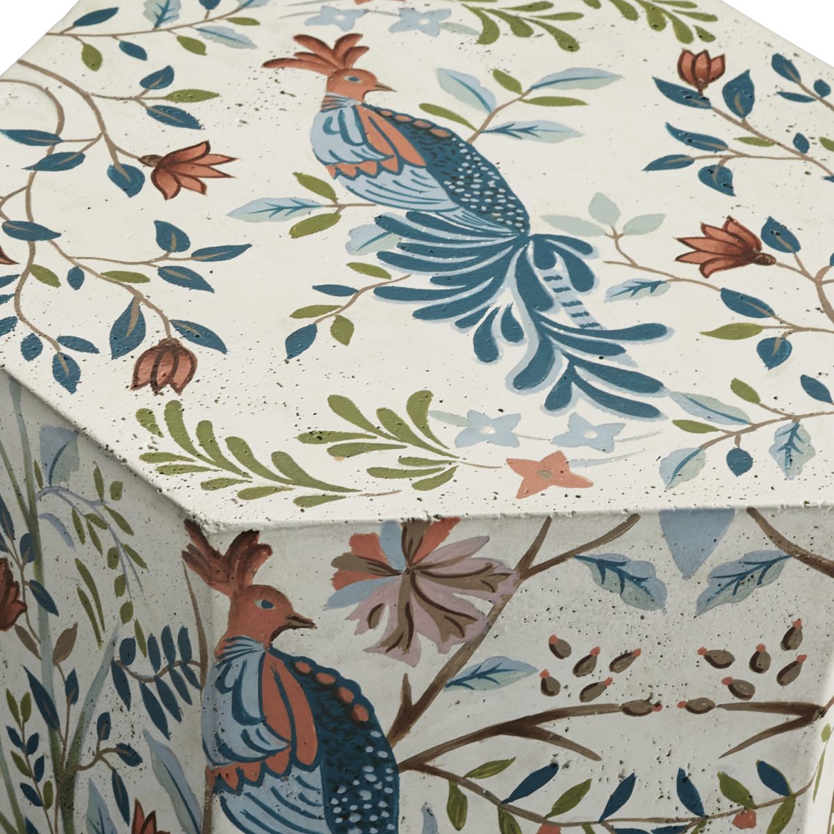 Blossom Handpainted Accent Stool - Image 4