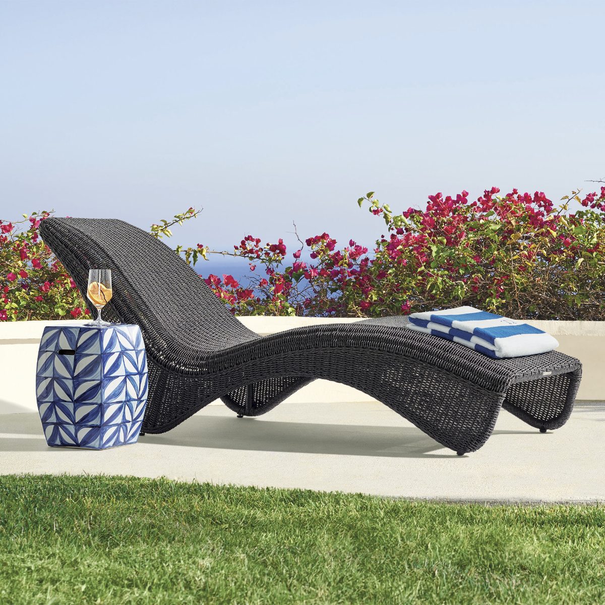 Celine Handpainted Accent Stool - Image 3