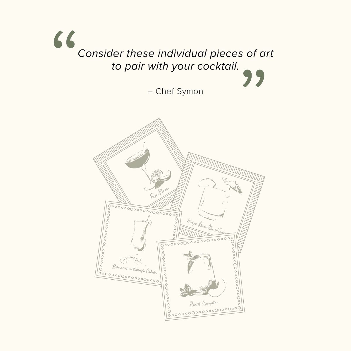 Chef Symon Cocktail Napkins, Set of Four - Image 3