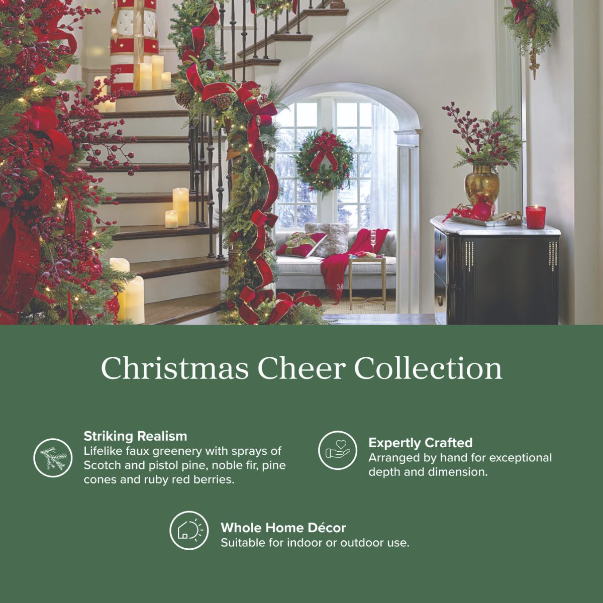Christmas Cheer Chairback Swag, Set of Two - Image 3