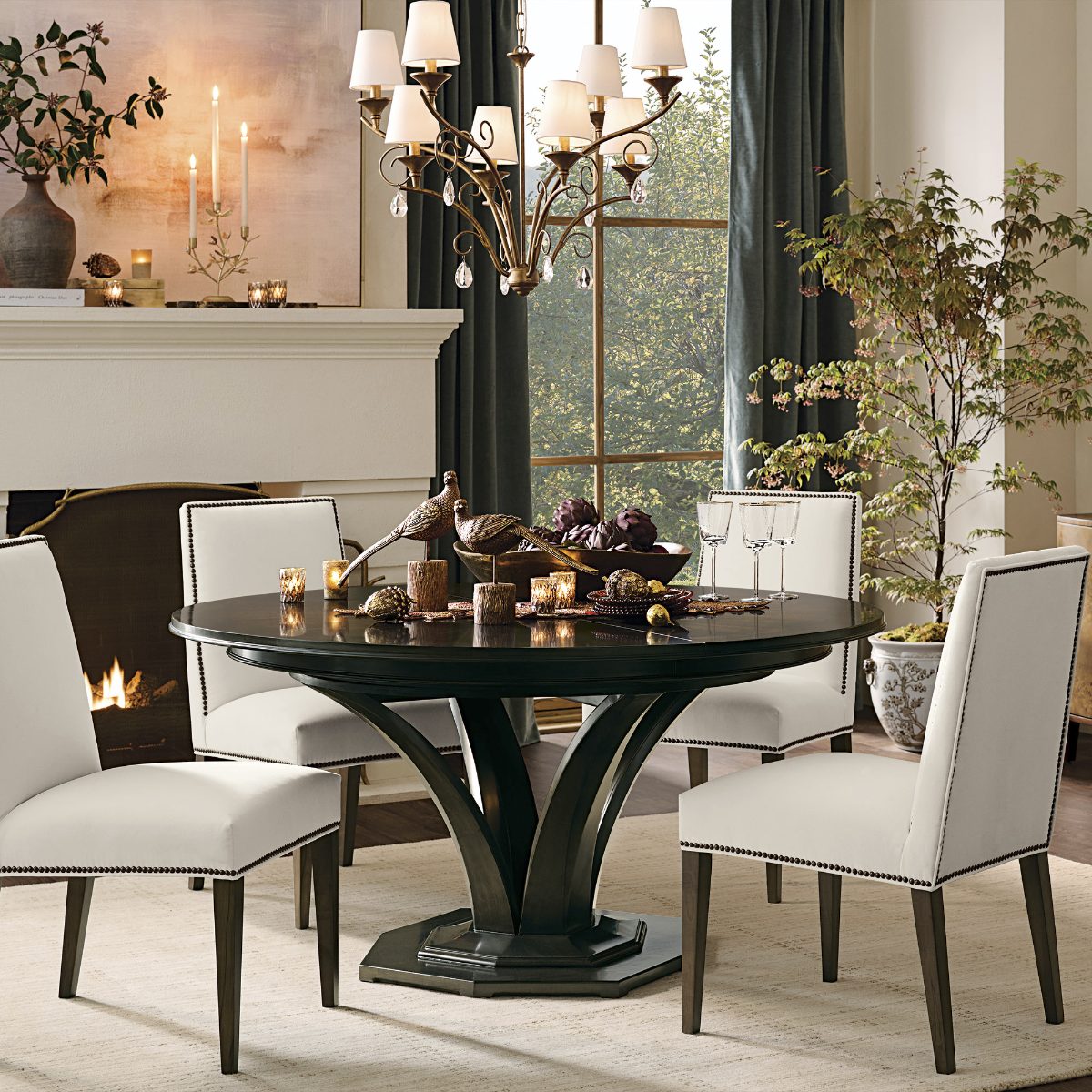 Alternative view of Denton Extendable Round Dining Table (60"–80")