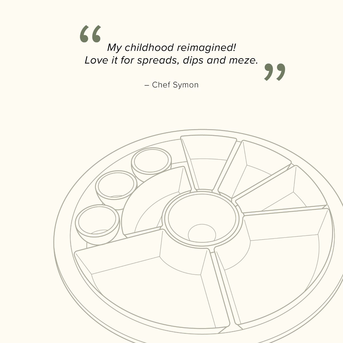 Chef Symon Lazy Susan with Snack Servers - Image 3