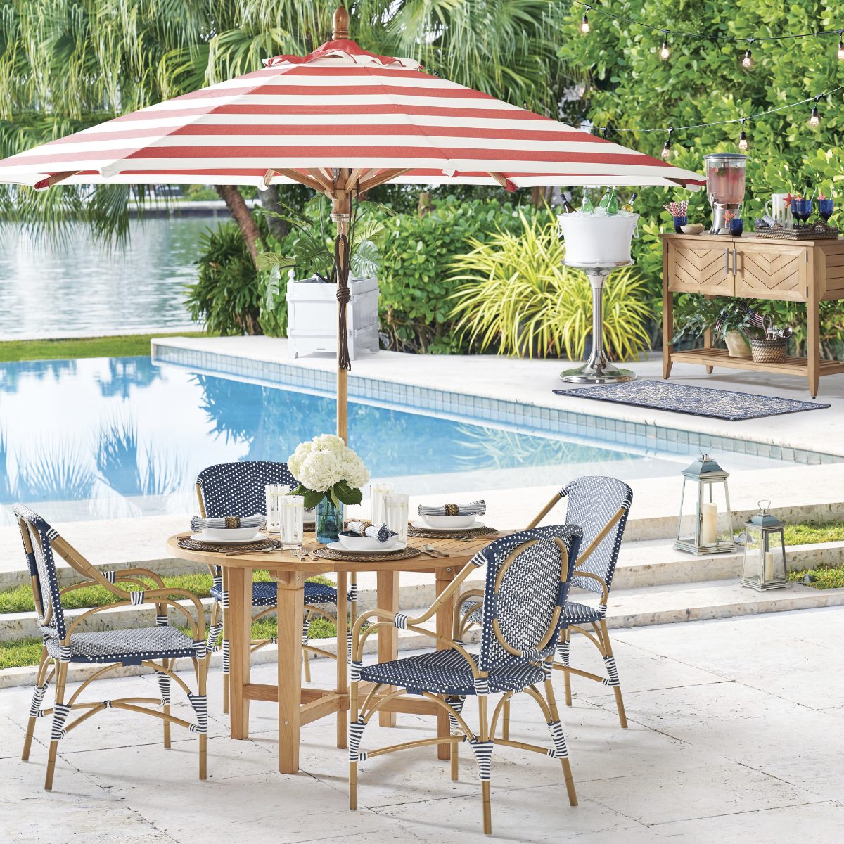 Alternative view of Classic 48" Round Dining Table in Natural Teak