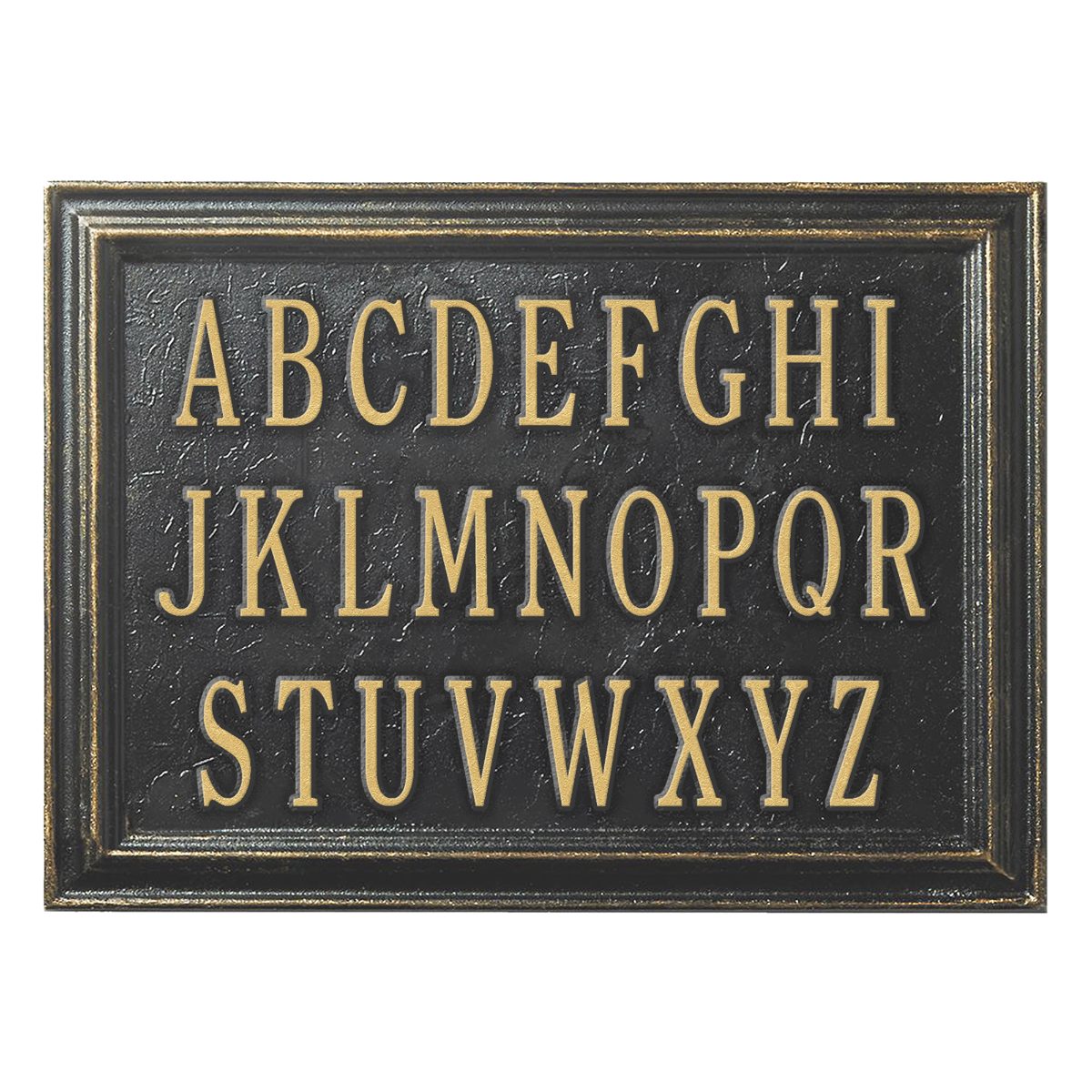 Alternative view of Designer Square Lawn Address Plaque