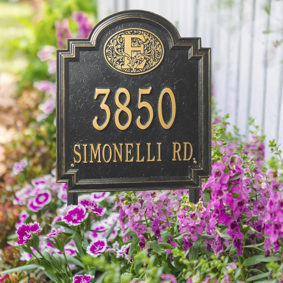 Designer Square Lawn Address Plaque