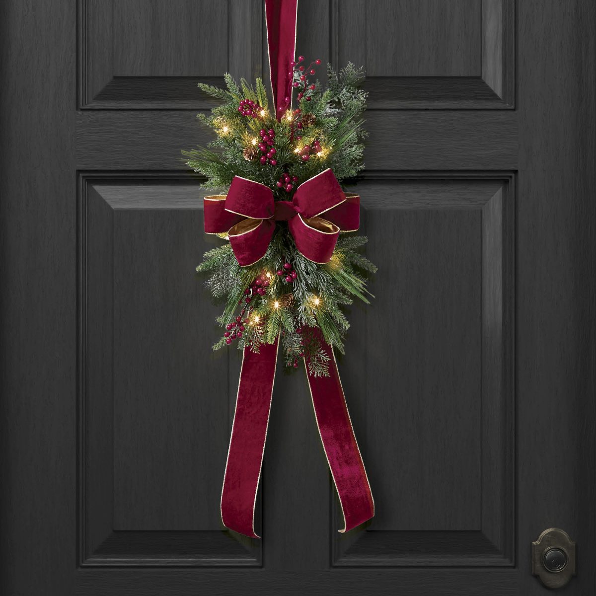 Christmas Cheer Dual-Sided Door Swag