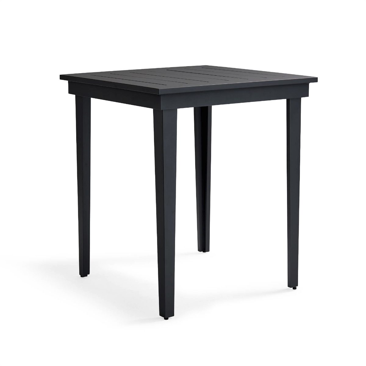 Alternative view of Windsor Aluminum Bar Table in Matte Black Aluminum