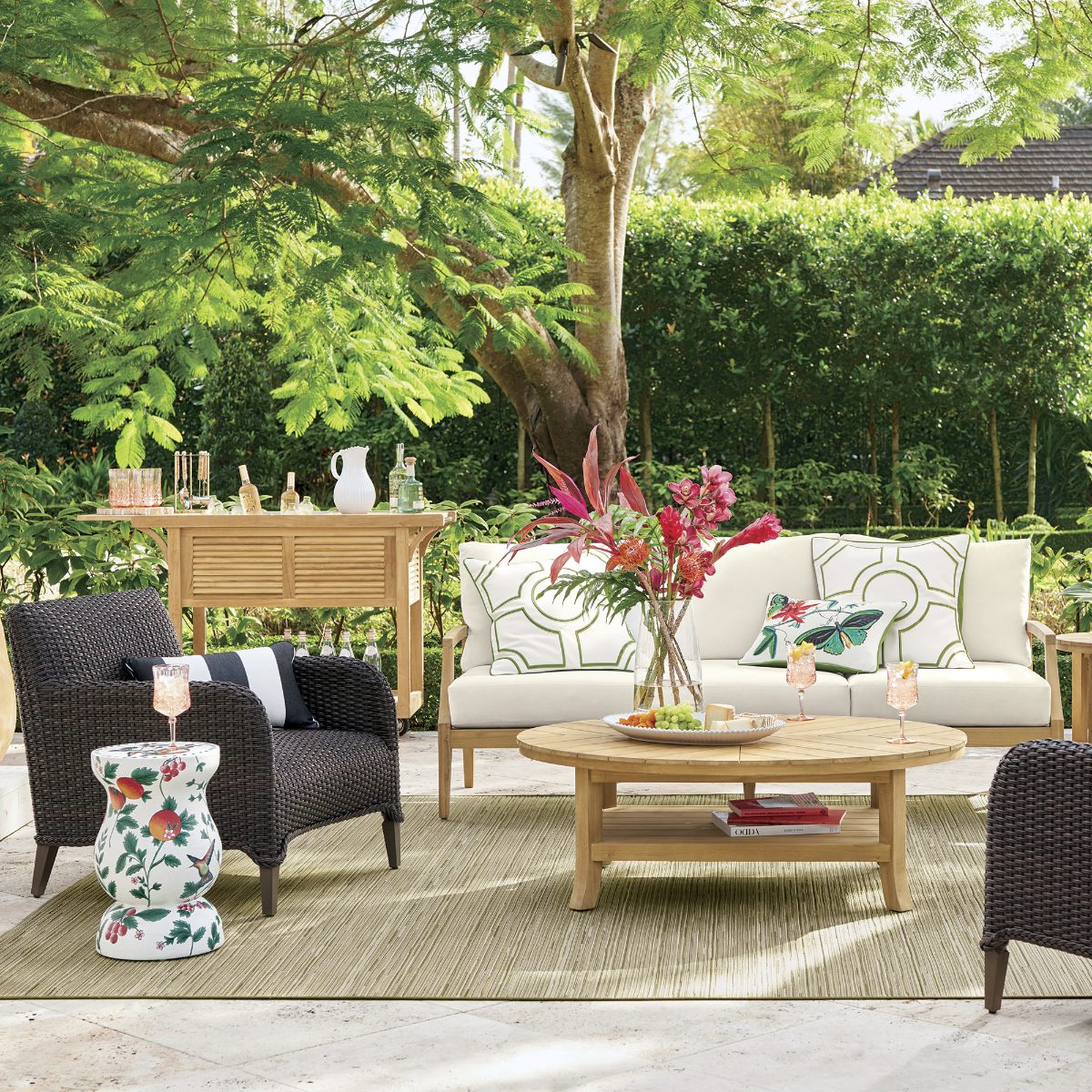 Alternative view of Beckham Lounge Chair in Dark Sienna Wicker